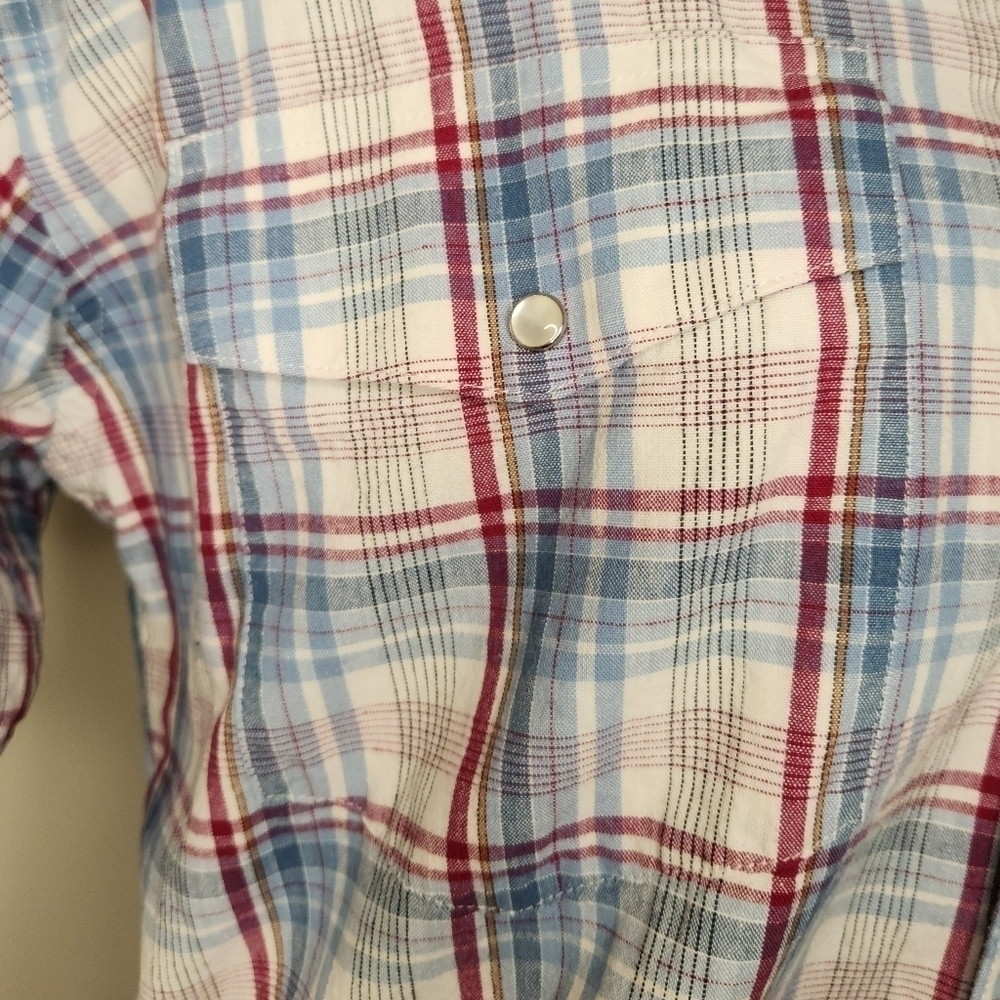 Mens Vintage Wrangler Plaid Shirt - Picture 8 of 10
